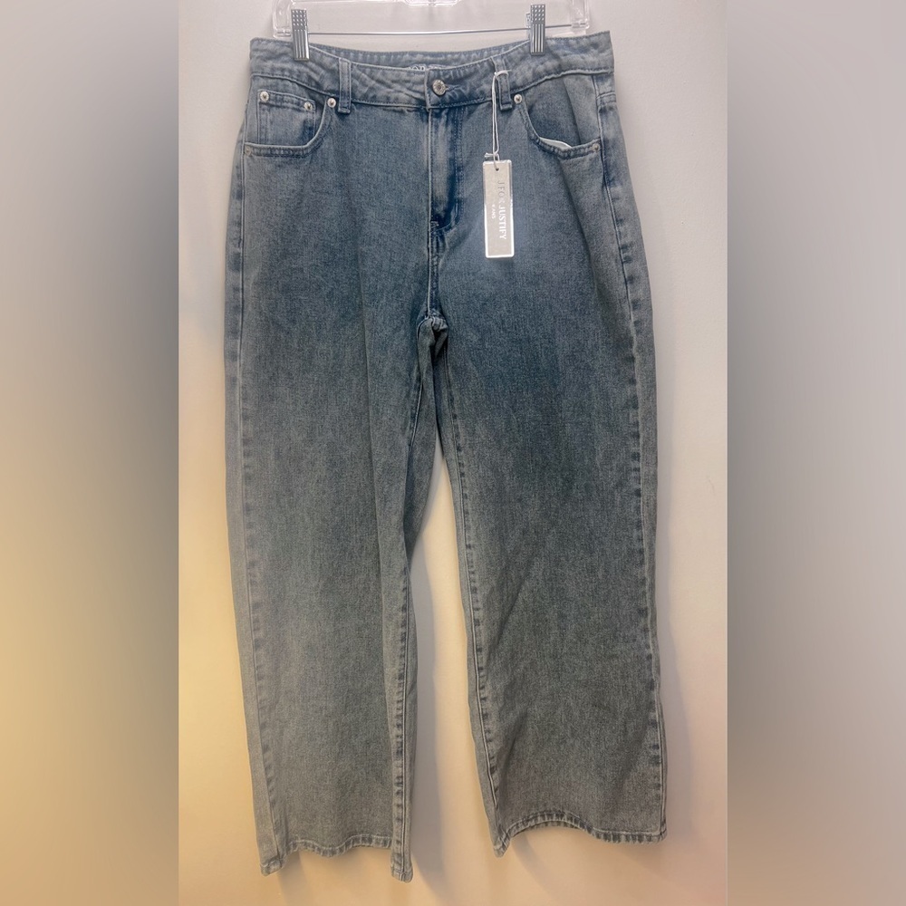 J for Justify Blue Straight Leg Jeans Classic Denim - Picture 2 of 7